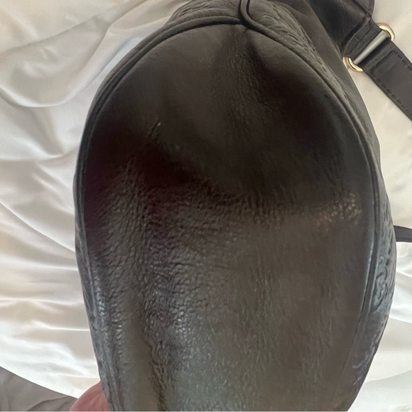 Gucci dark brown  Leather Shoulder Bag with gold GG accents - Picture 9 of 14